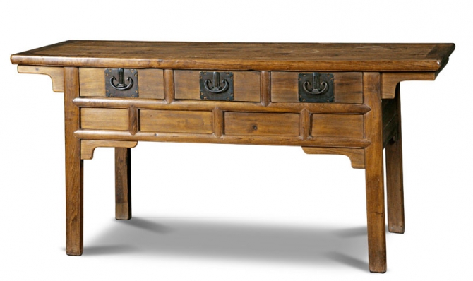 金絲楠聯(lián)三悶戶(hù)桌