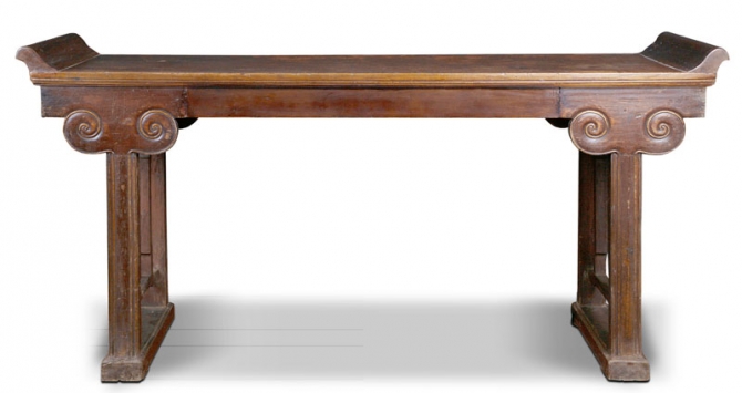 金絲楠獨(dú)板大翹頭案
