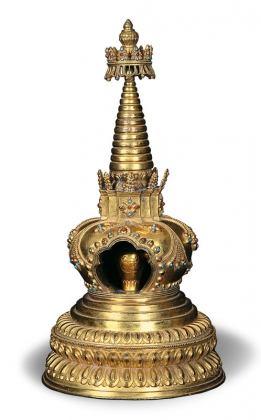 銅鎏金佛塔（內(nèi)含舍利凈瓶）